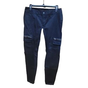 LONDONJEAN Black Cotton-Blend Trousers